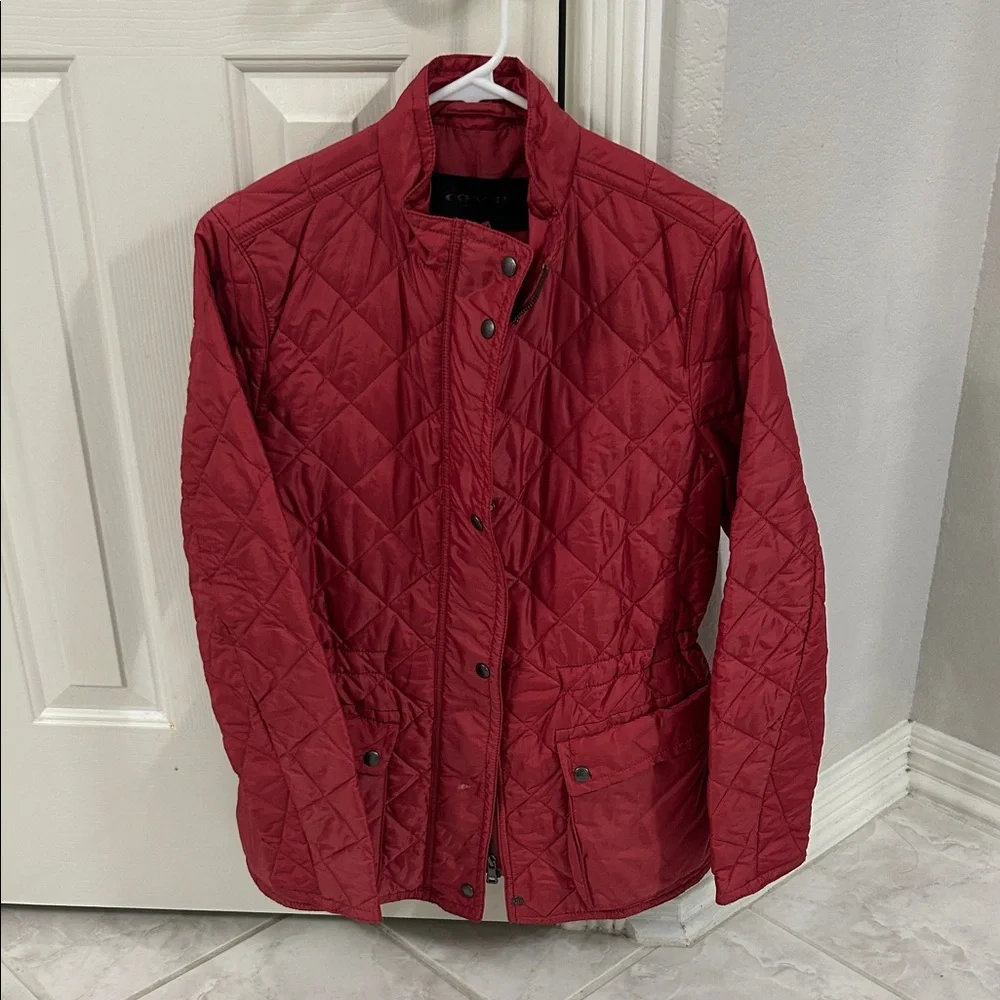 Coach Vibrant Red Satin Outerwear - Picture 1 of 3